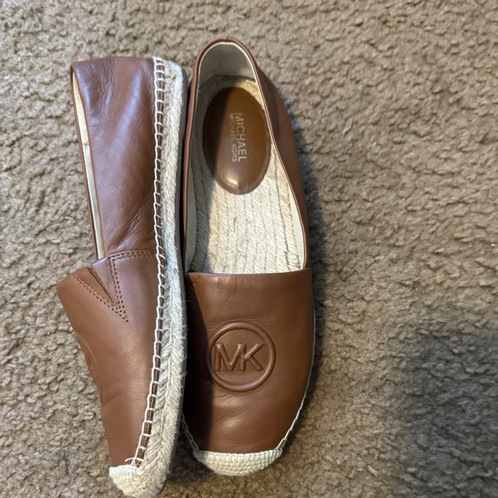 Michael Kors Tan Espadrille Loafers - Picture 2 of 2